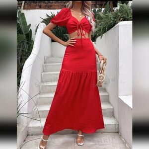 2 piece Sexy Summer crop top and Skirt